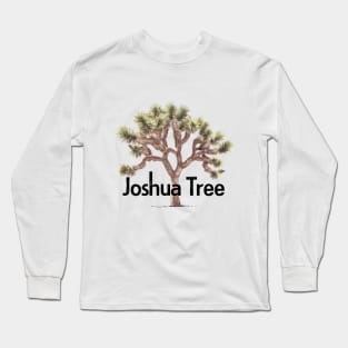 Joshua Tree Emblem - Classic California Desert Flora Art Long Sleeve T-Shirt